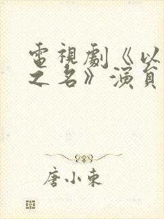 电视剧《以家人之名》演员表