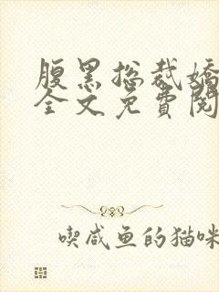 腹黑总裁娇宠妻全文免费阅读