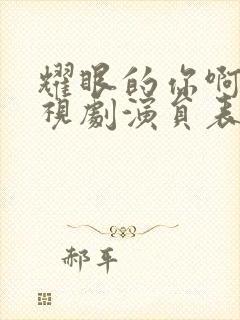 耀眼的你啊 电视剧演员表