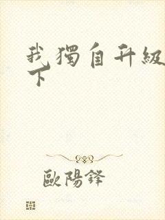 我独自升级怎么下封面