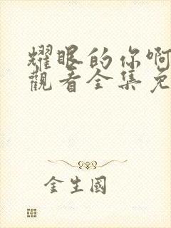 耀眼的你啊在线观看全集免费