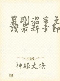 严刚温宁免费阅读最新章节