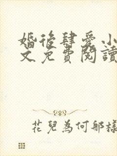 婚后肆爱小说全文免费阅读无弹窗