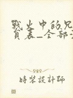 战火中的兄弟演员表_全部演员介绍