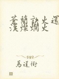 苍兰诀火还是星汉灿烂火