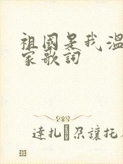 祖国是我温暖的家歌词封面