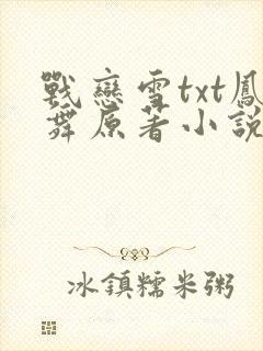 战恋雪txt凤舞原著小说封面