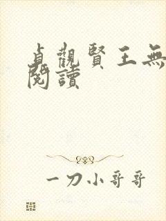 贞观贤王无弹窗阅读封面