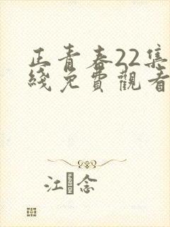 正青春22集在线免费观看