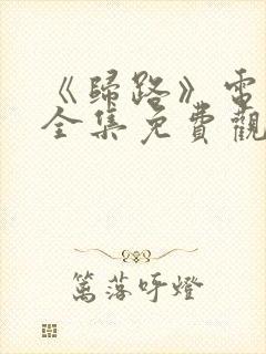 《归路》电视剧全集免费观看高清