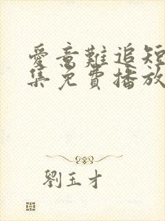 爱意难追短剧全集免费播放在线观看