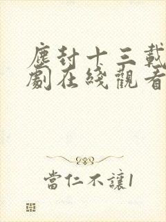 尘封十三载电视剧在线观看高清完整免费