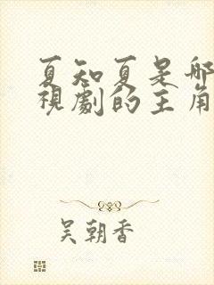 夏知夏是哪部电视剧的主角