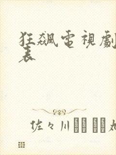 狂飙电视剧演员表