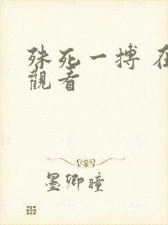 殊死一搏 在线观看