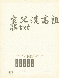家父汉高祖精准版txt