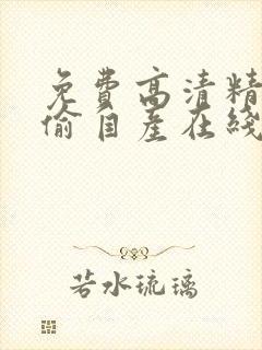 免费高清精品国偷自产在线