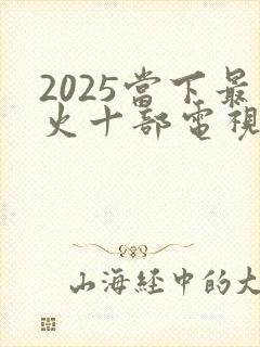 2025当下最火十部电视剧排行榜最新