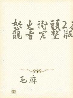 怒火街头2在线观看完整版