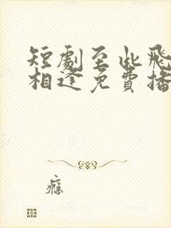 短剧至此飞鸟不相逢免费播放