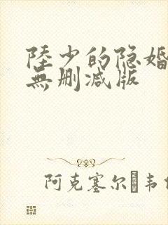 陆少的隐婚罪妻无删减版