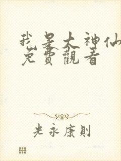 我是大神仙动漫免费观看封面