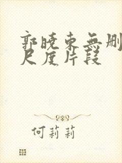 郭晓东无删减大尺度片段