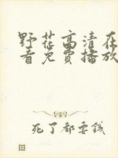 野花高清在线观看免费播放