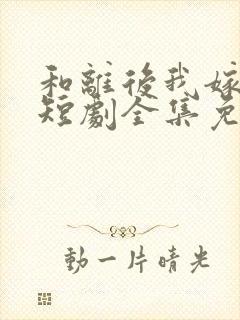 和离后我嫁太子短剧全集免费播放李