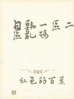 日韩一区二区三区乱码封面