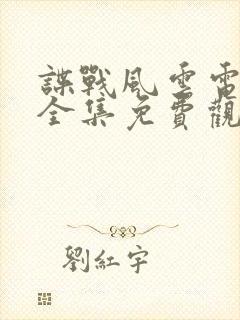 谍战风云电视剧全集免费观看封面