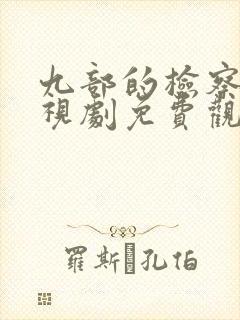 九部的检察官电视剧免费观看全集高清