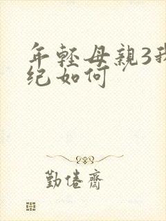 年轻母亲3我年纪如何封面