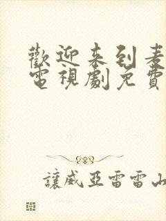 欢迎来到麦乐村电视剧免费观看全集封面