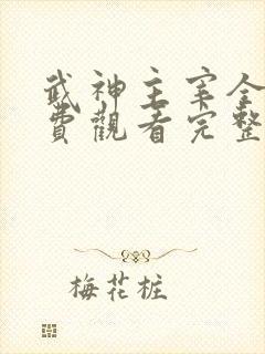 武神主宰全集免费观看完整版