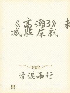 《高潮3》未删减版床戏