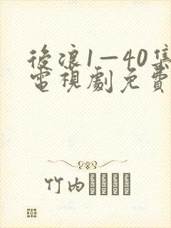 后浪1—40集电视剧免费观看