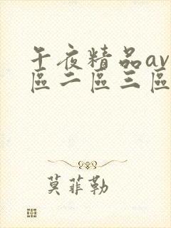 午夜精品av一区二区三区