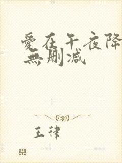 爱在午夜降临前 无删减