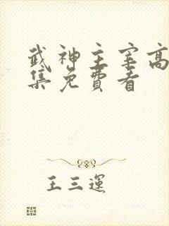 武神主宰高清全集免费看