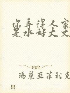 你弄得人家里都是水好大文封面