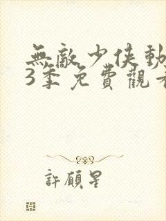 无敌少侠动漫第3季免费观看