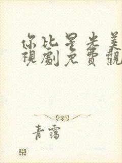 你比星光美丽电视剧免费观看高清封面