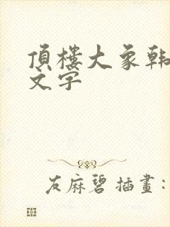 顶楼大象韩语中文字