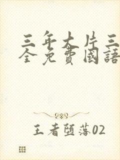三年大片三年大全免费国语封面