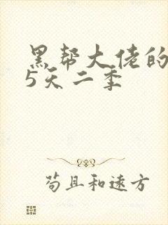 黑帮大佬的365天二季