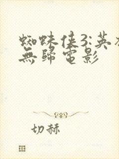 蜘蛛侠3:英雄无归电影