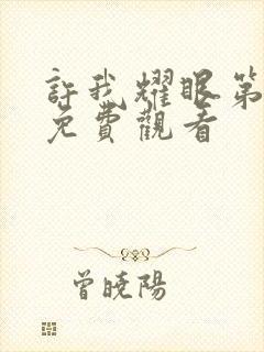 许我耀眼第四集免费观看