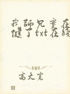 我师兄实在太稳健了txt在线