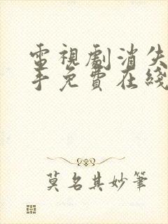 电视剧消失的凶手免费在线观看封面